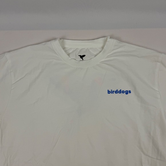 Birddogs Mens White Graphic T Shirt Hummingbird Paint Splatter Tee Size M - Picture 4 of 5